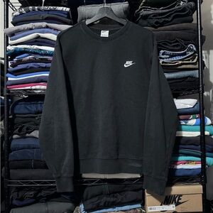 Nike Men's Classic Black Crewneck Sweater
